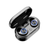 Kép 1/5 - Vezeték Nélküli Headset Kijelzővel  Bluetooth Fülhallgató Tokba Épített Töltővel Fekete