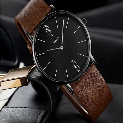 Yazole 506 Karóra Barna Szíjjal Fekete Számlappal