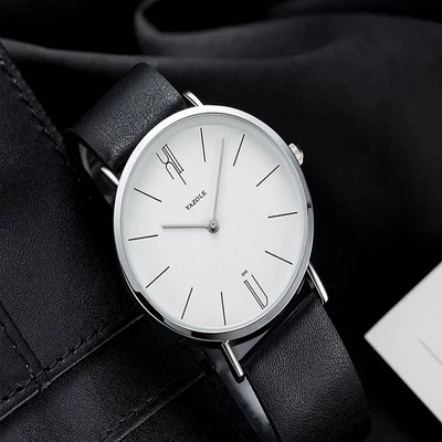 Yazole 506 Karóra Fekete  Szíjjal Fehér Számlappal