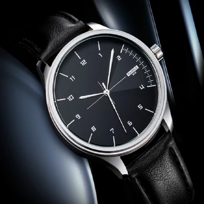 Yazole 502 Karóra Fekete Szíjjal Fekete Számlappal