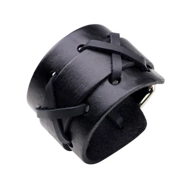 Bőr Karkötő Fekete