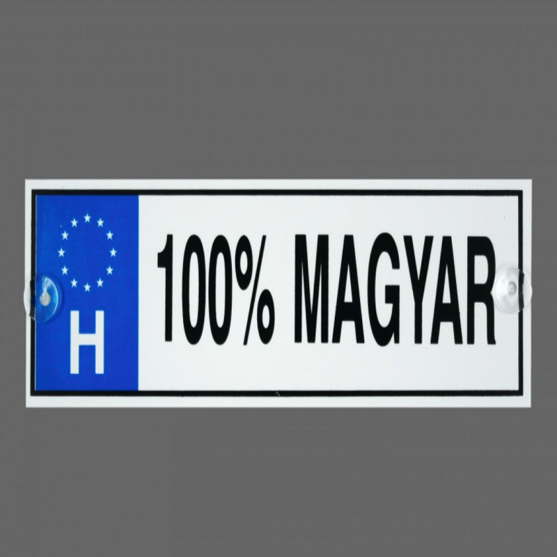 Rendszámtábla 100 % Magyar