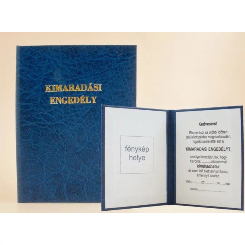Kimaradási engedély Vicces igazolvány